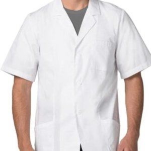 ADAR LARGE 31" UNISEX WHITE MEDICAL LAB COAT SHORT SLEEVE BRAND NEW W/TAGS